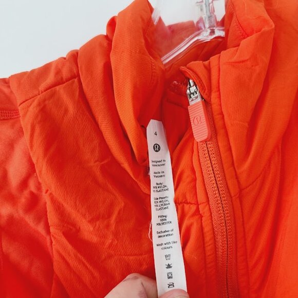 Lululemon Women's Red Down For It Sleeveless Filled Puffer Vest Size 4 - Picture 5 of 6
